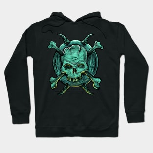 Skull and Crossbones Metal Hoodie